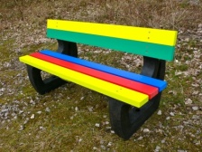 Colne Rainbow Bench | Garden Bench | Multicoloured | Recycled Plastic